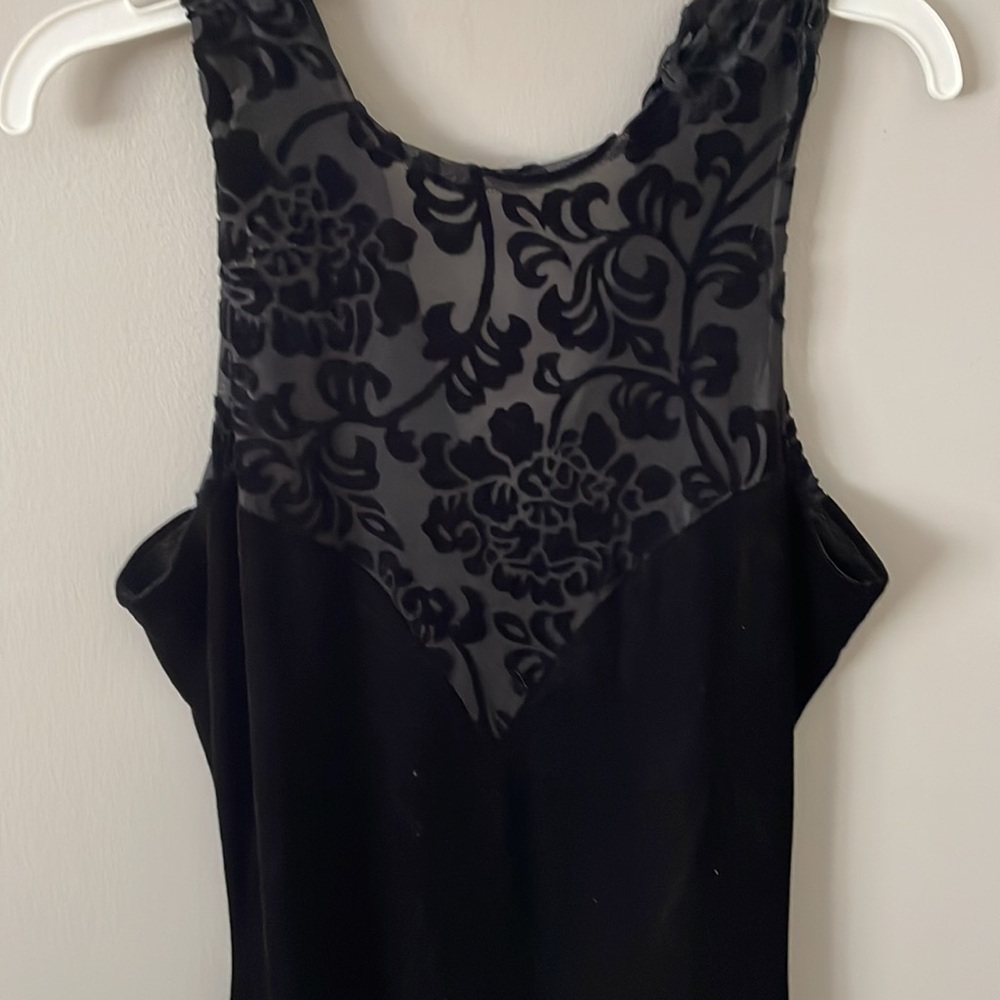 Floor length velvet dress